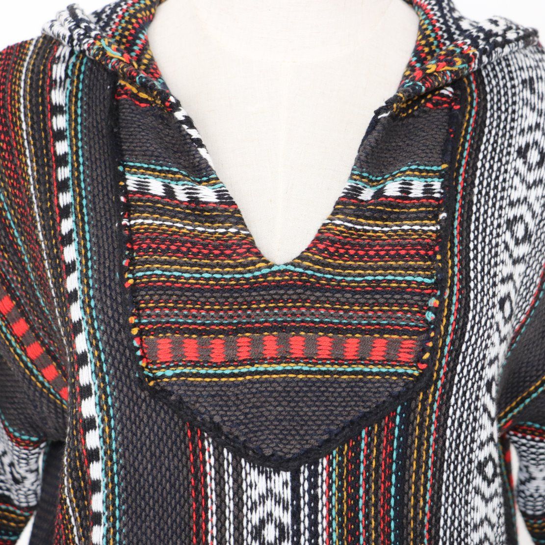 Ladies′ Hoodie Sweater Jacket in Heavy Guage with Pockets and Intarsia Design